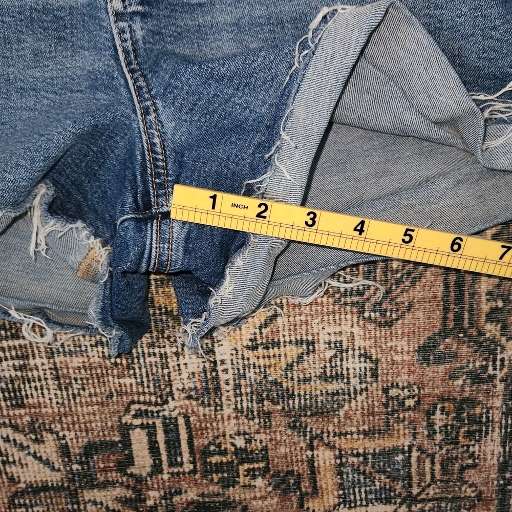 American Eagle Stretch Mom Shorts High Rise Sz 12 - Picture 6 of 7